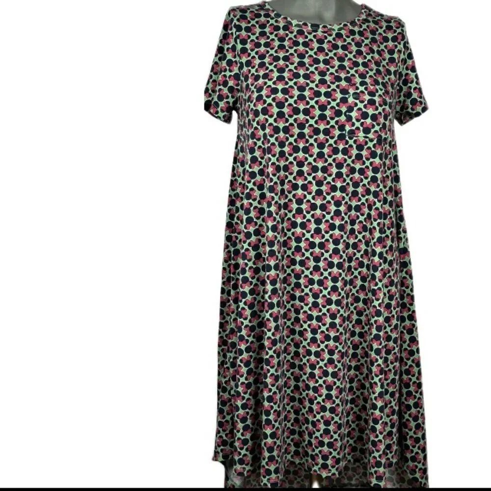 LulaRoe Disney Carley Minnie Mouse High Low Hem Dress - Picture 2 of 9